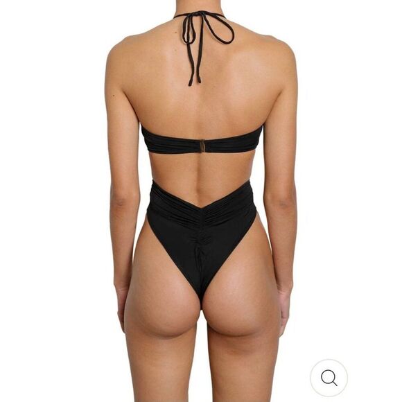 ReeBees Monokini One Piece Medium Black Halter NWOT - Picture 5 of 9